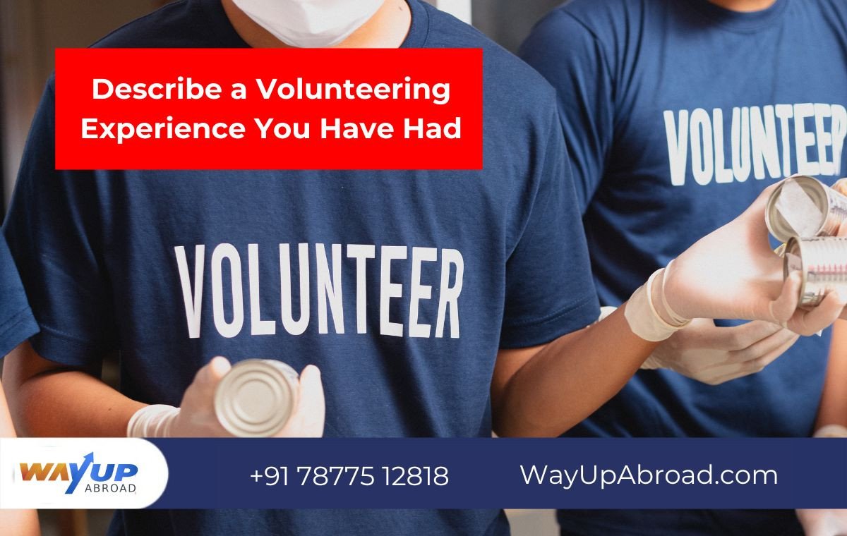 Describe a Volunteering Experience You Have Had